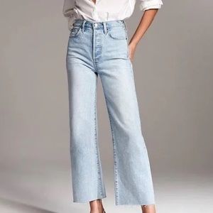 Denim Forum The Farrah High Rose Wide Leg